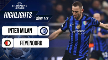 Inter Milan vs Feyenoord - UEFA Champions League 2024/25 - Vòng 1/8 lượt về