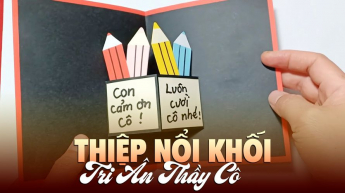 Thiệp Nổi Khối Tri Ân Thầy Cô
