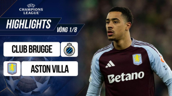 Club Brugge vs Aston Villa - UEFA Champions League 2024/25 - Vòng 1/8