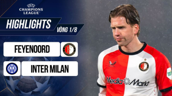 Feyenoord vs Inter Milan - UEFA Champions League 2024/25 - Vòng 1/8