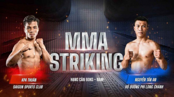 Voi rừng Tây Nguyên Thuân K'PA thể hiện sức mạnh trước Nguyễn Tấn An tại MMA LION CHAMPIONSHIP 2025