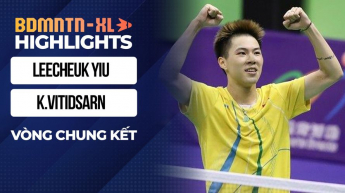 Leecheuk Yiu vs K.Vitidsarn - Chung kết, Giải Cầu lông BDMNTN - XL 2024